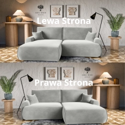 Narożnik z funkcją spania NABOO Tkanina Perla 25